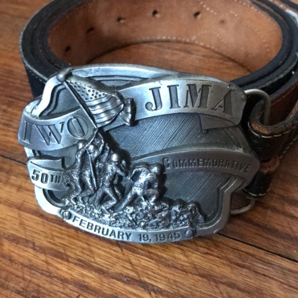 50th anniversary of IWO JIMA Buckle with belt